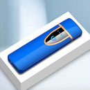 Isqueiro Elétrico Recarregável USB Touch Sem Chama à Prova de Vento - Azul
