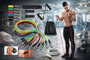 KIT- ELÁSTICO EXTENSOR -TREINE EM CASA OU EM AR LIVRE