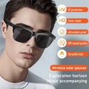 Óculos de Sol Inteligentes Bluetooth V5.3 com Chamada, Fones de Ouvido Esportivos para Uso Externo, Tecnologia wi fi Black Antitoque UV para Homens e Mulheres