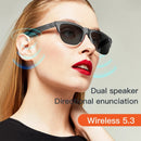 Óculos de Sol Inteligentes Bluetooth V5.3 com Chamada, Fones de Ouvido Esportivos para Uso Externo, Tecnologia wi fi Black Antitoque UV para Homens e Mulheres