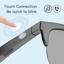 Óculos de Sol Inteligentes Bluetooth V5.3 com Chamada, Fones de Ouvido Esportivos para Uso Externo, Tecnologia wi fi Black Antitoque UV para Homens e Mulheres